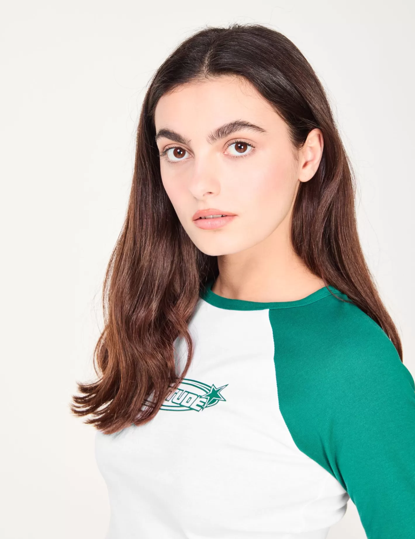 T-shirt attitude à manches longues bicolore blanc et ^Jennyfer Cheap