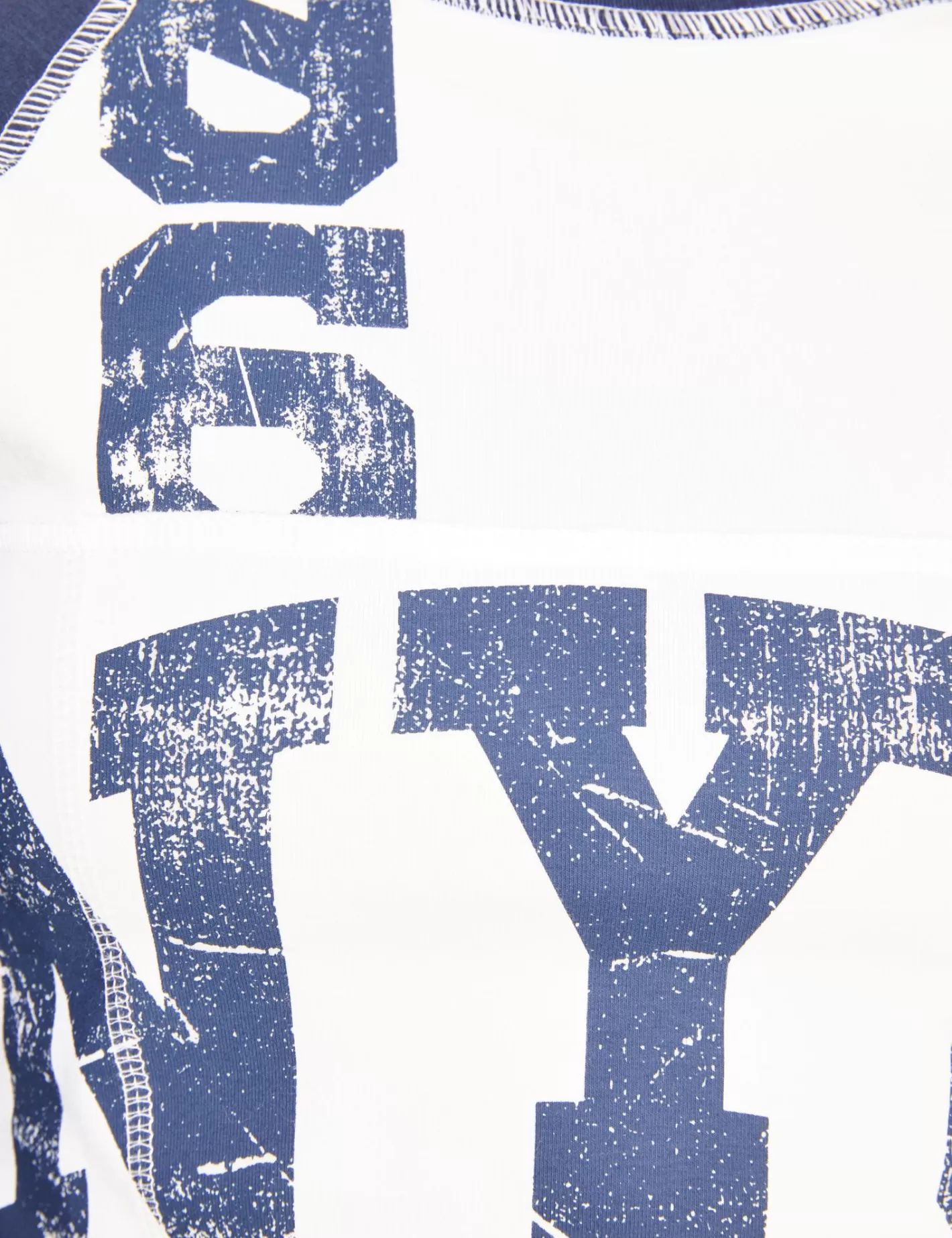 T-shirt bicolore imprimé NYC blanc et ^Jennyfer Shop