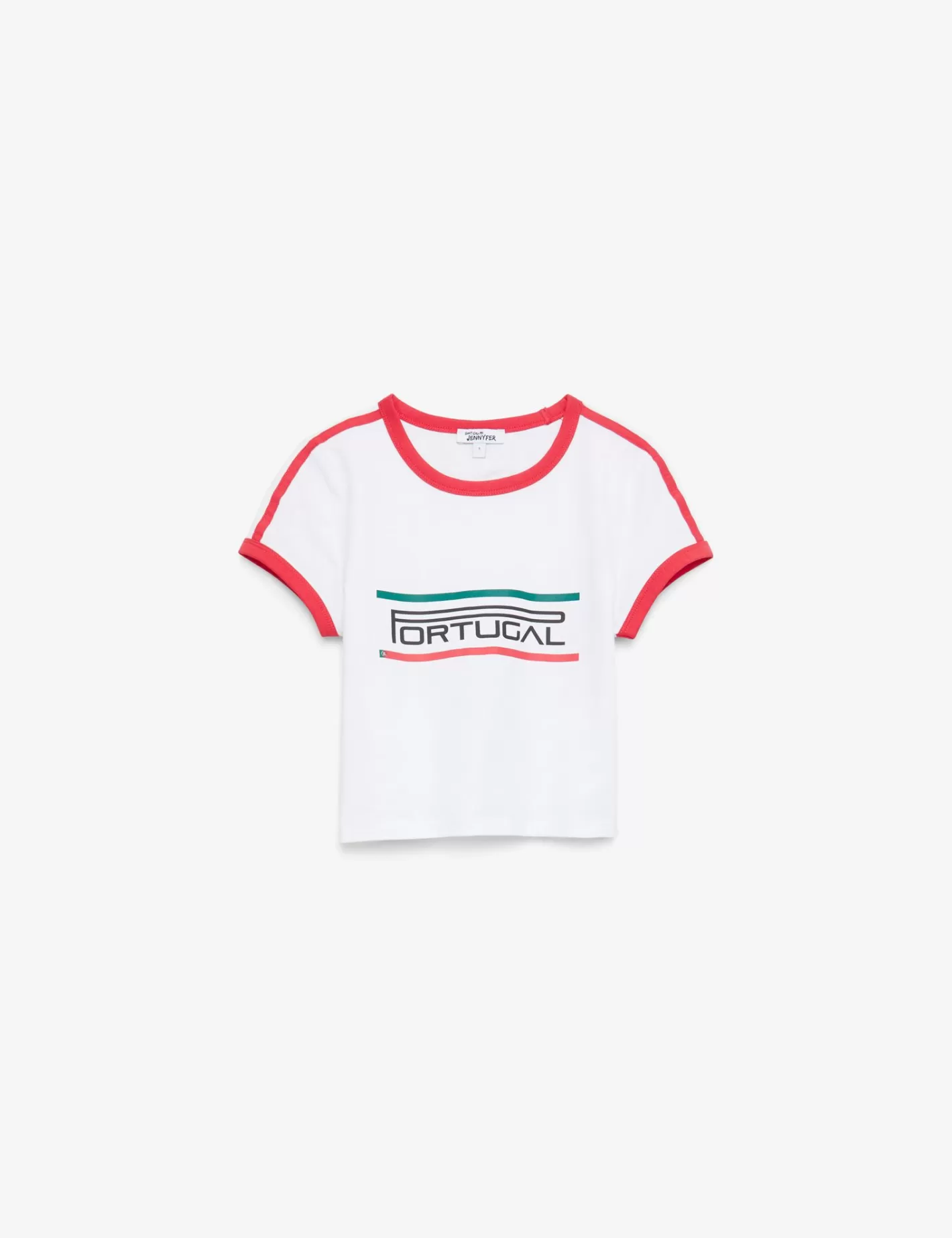 T-shirt bicolore imprimé portugal blanc^Jennyfer Fashion